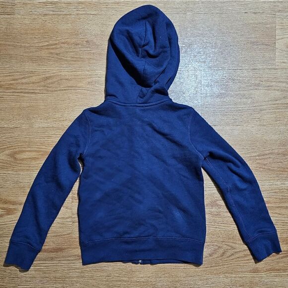 Polo Ralph Lauren Pony Logo Hoddie Jacket Kids Size S Navy White Terry Fleece - Picture 2 of 7